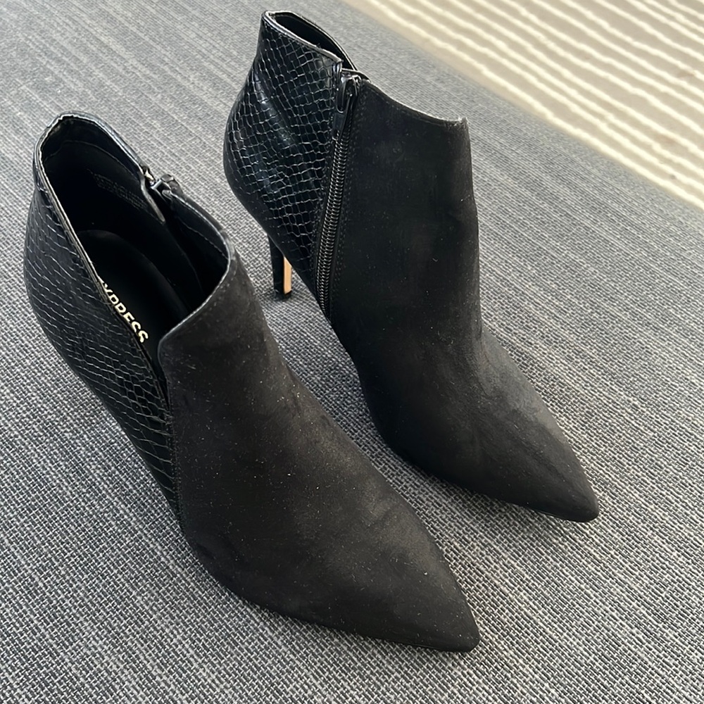 Black Express Ankle Boot Heels
